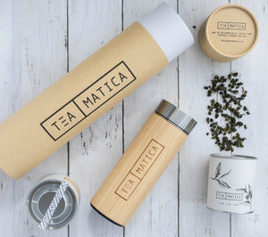 Teamatica Honey Dark Oolong Tea with Bamboo Tumbler  Closing Gift Tea Set